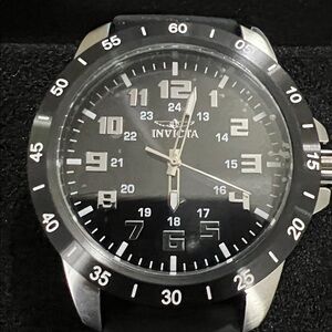 Invicta Black Watch with Yellow Brand Tag